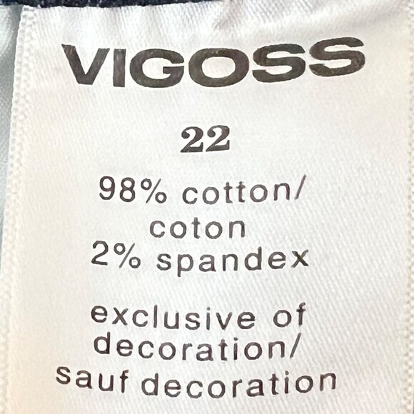 Vigoss Women's Distressed Stretch Skinny Blue Denim Jeans Plus Sz 22 NWOT - Picture 8 of 12